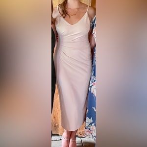 Light pink midi cocktail dress